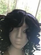 img 1 attached to Kinky Curly Wig For Black Women - Heat Resistant Synthetic Hair With Bangs & Accessories | ELIM Z014 review by Victor Ewing