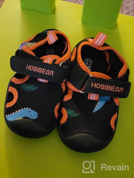 img 1 attached to HOBIBEAR Closed Toe Aquatic Sandals Toddler Boys' Outdoor Shoes review by Chad Dahl