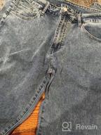 img 1 attached to Sidefeel Women Mid Rise Distressed Flare Wide Leg Jeans Ripped Hole Denim Pants review by Smooth May