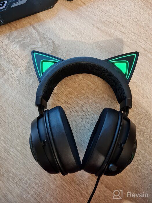 img 2 attached to 💖 Razer Kraken Kitty RGB Gaming Headset: Immersive THX 7.1 Surround Sound, Chroma Lighting, Noise Cancelling Mic - Lightweight Aluminum Frame - PC Gaming, Quartz Pink review by Ada Atusia