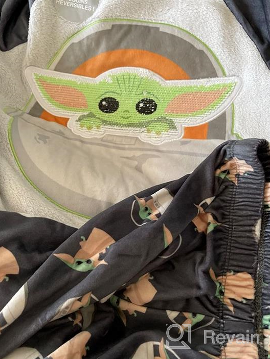 img 1 attached to 👶 Boys' Mandalorian Grogu (The Child) Fleece Pajama Set – Star Wars review by Davaun Pritchard