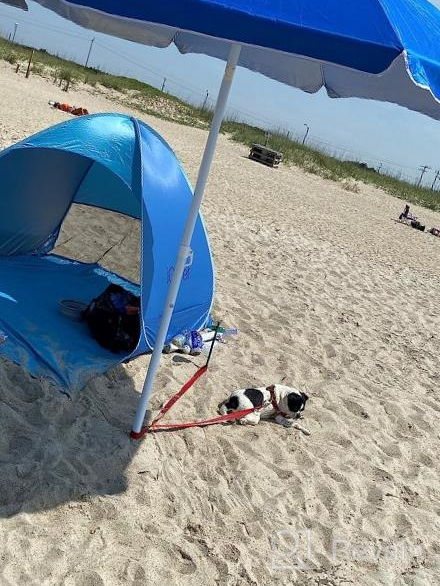img 1 attached to Stay Cool And Protected On The Beach With The ICorer Automatic Pop Up Sun Shelter Tent review by Jacob Fish