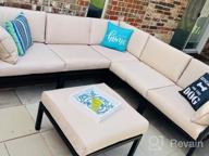 img 1 attached to 6-Seat All-Weather Sectional Sofa Set - PatioFestival Conversation Outdoor Metal Furniture W/ Cushioned Seats For Garden, Lawn & Pool review by Brad Russell