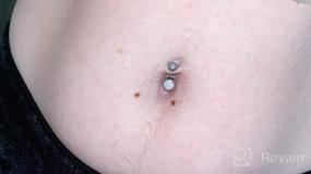 img 6 attached to Surgical Stainless Steel Short Bar Belly Button Ring 6Mm 1/4" Body Piercing Jewelry