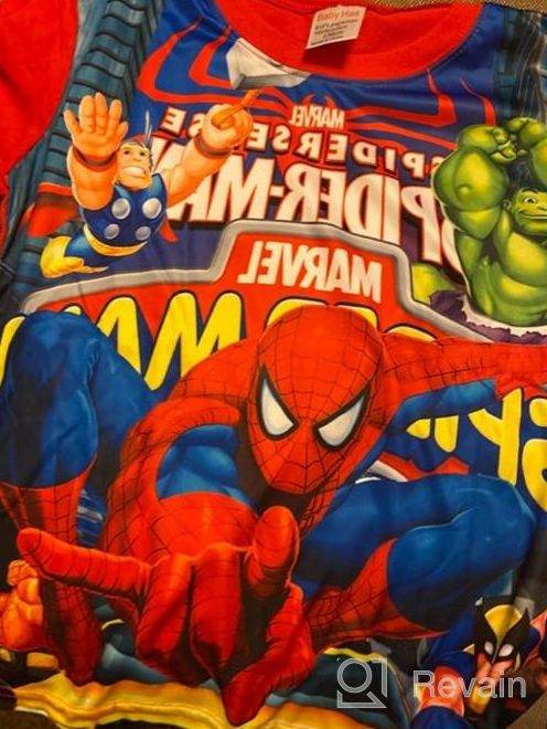 img 1 attached to N'aix Kids' Cotton Pajamas with Cartoon Superhero Print in 2-Piece Set: Cartoon Sleepwear for Little Boys review by Steve Atchley