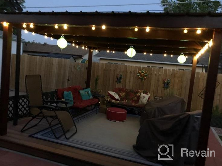 img 1 attached to SUNTHIN Solar String Lights Outdoor, 97Ft Solar Patio Lights With 48 Shatterproof G40 LED Bulbs, Hanging Solar Lights For Garden, Backyard, Porch, Bistro, Camping, Cafe Decor review by David Epps