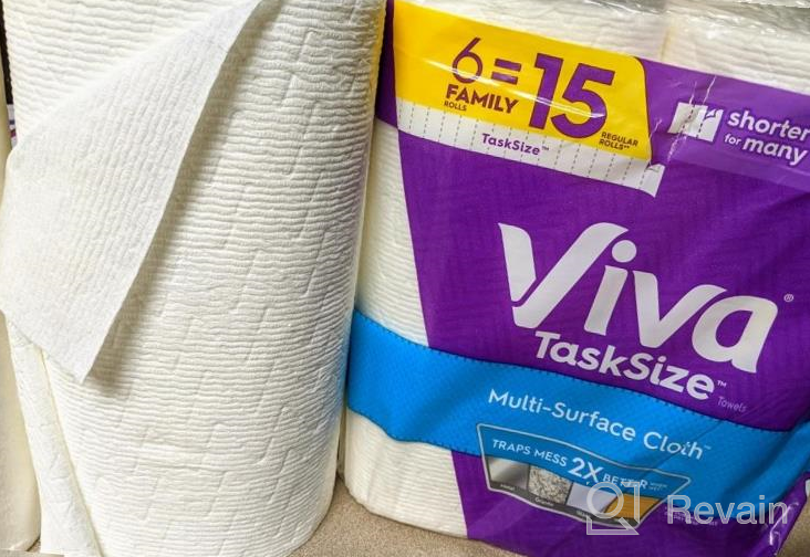 img 1 attached to Viva Multi-Surface Cloth Paper Towels: 12 Task Size Family Rolls (2X6), 30 Regular Rolls, 286 Count - Buy Now! review by Ben Almasri