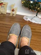 img 1 attached to Men'S Microsuede Moccasin Slippers With Plush Lining House Shoes By DREAM PAIRS review by Angel Serafini