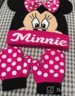 img 1 attached to 🧢 SEO-Optimized Disney Minnie Mouse Winter Hat and Mitten Set for Toddler Girls, Ages 2-4 review by Rachel Jones