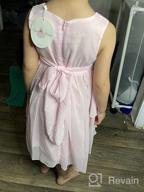 img 1 attached to Bow Dream Flower Girl Dress with Chiffon Ruffles review by Collin Donahue