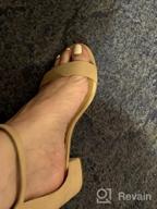 img 1 attached to Memory Foam Cushioned Women'S Alba One Band Mid Block Heel Sandal review by Robert Mulrooney