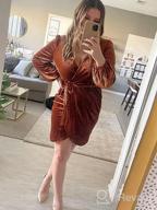 img 1 attached to BerryGo'S Velvet Wrap Dress - The Perfect Blend Of Elegance And Sensuality For Winter Parties review by Danielle Hemp