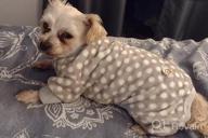 img 1 attached to 🐾 KYEESE Polka Dot Dog Pajamas: Soft & Stretchable Material | Onesie Style Velvet PJs for Small and Medium Dogs review by David Lamfers