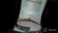 img 1 attached to Adjustable Hinged Love Encounter Bangle Bracelet With White Gold Plated Crystals By Menton Ezil Jewelry review by Anthony Tegan