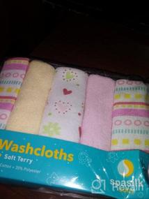 img 5 attached to 10-Pack Soft Terry Washcloth Wipes Set For Newborn Boys And Girls - Green Diamonds - Spasilk
