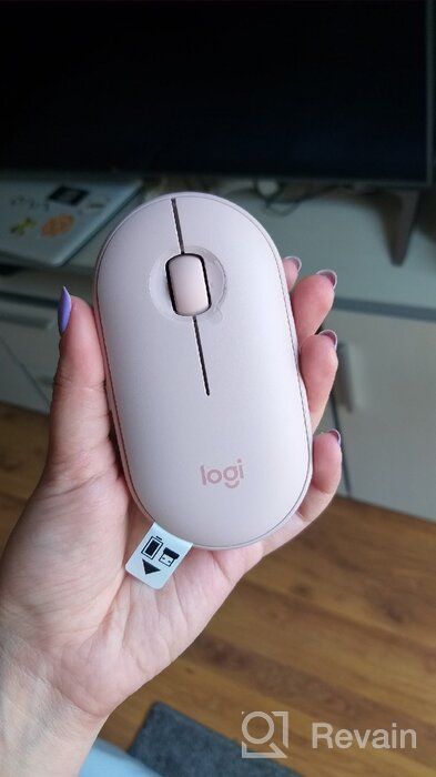 img 1 attached to Wireless compact mouse Logitech Pebble M350, light pink review by Celina Stpie ᠌