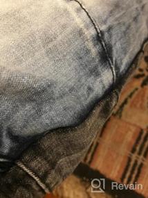 img 5 attached to Джинсы джинсовой ткани пригонки застегнутые молнией людей сорванные для стиля байкера и тонкого прямого комфорта