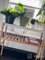 img 1 attached to Breathe Easier With The Wisuce Bamboo Indoor 2 Tier Plant Stand - Perfect For Multiple Plants And Window Displays! review by Michael Mayes