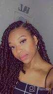 img 1 attached to 18-Inch Passion Twist Hair, 7 Pack Water Wave Crochet Hair Braids For Passion Twist Hairstyles - Synthetic Crochet Hair Extensions (16 Strands/Pack, Color 1B) review by Shauna Kennedy