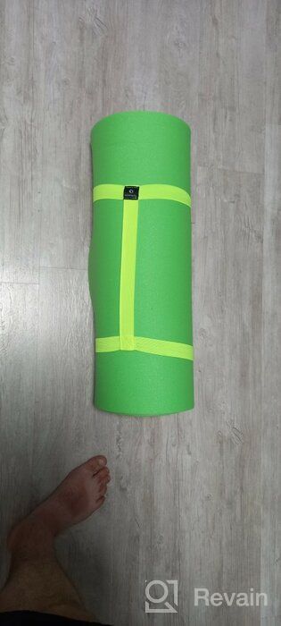 img 2 attached to Yoga and fitness mat soft 15mm 180x60cm, salad / purple review by Stanislaw Dwojak ᠌