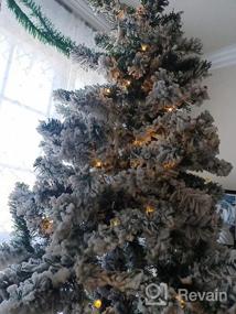img 6 attached to 8-футовая искусственная рождественская елка без освещения с металлической подставкой, густой снег - AMERIQUE Premium Full Body Shape