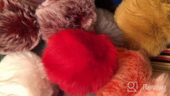 img 1 attached to BQTQ 26 Pieces Faux Rabbit Fur Pom Pom White Fluffy Pom Pom Balls With Elastic Loop DIY Faux Fur Pom Pom For Hats Beanie Shoes Scarves Gloves Bags Accessories review by Wendy Parks