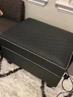 img 1 attached to HONBAY 45" Brown Leather Rectangular Storage Bench Ottoman With Hydraulic Rod review by Unm Weil