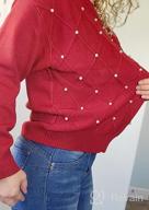img 1 attached to Fashionable Women'S Long Sleeve Ribbed Knit Pearl Sweater Pullover By Miessial review by Pete Deutsch