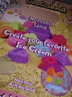 img 1 attached to Create Delicious Ice Cream Sandcastles With CoolSand Deluxe Kit - 2 Pounds Moldable Indoor Play Sand, Molds, Slicing Tool & Plastic Sandbox! review by Nick Palacio