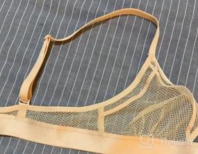 img 6 attached to Sheer Lace Mesh Bralette: Wireless, Unlined, And Plunge Triangle Transparent Bra For Women By Wingslove - The Ultimate Sexy And Alluring Lingerie