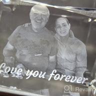 img 1 attached to 3D Crystal Photo Personalized Christmas Gift With Your Own Photo For Family Mom Dad Engraved Diamond Crystal Unique Birthday Gift 3D Etched Picture Anniversary Couple Gift For Wife Husband Large review by Kim Schenk