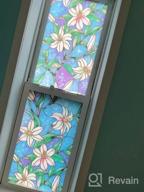 img 1 attached to Coavas Frosted Stained Glass Window Film For Privacy | Non-Adhesive Static Cling Window Decor | Ideal For Home, Office, And Church | 17.7 X 78.7 Inches review by Lucas Rowe