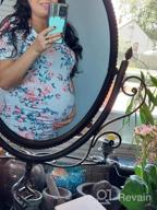 img 1 attached to Stylish Maternity Bodycon Dress With Ruched Sides And Floral Accents For Casual Wear And Baby Showers - MUSIDORA Collection review by John Caldwell