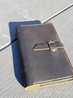 img 1 attached to A6 Refillable Leather Journal: Vintage Handmade Writing Notebook For Men & Women - Brown review by Andrew Grimes