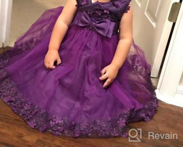 img 1 attached to Pageant Princess Wedding Prom Ball Gown Dresses, FKKFYY 2-10T review by Ioulia Cats