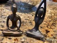 img 1 attached to OwMell Meditation Yoga Pose Statue, Ceramic Room Décor, Zen Yoga Figurine For Home Decoration Black Set Of 4 review by Erik Snyder