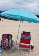 img 1 attached to CLISPEED 6.5Ft Windproof Beach Umbrella With Aluminum Tilt Pole And UV 50+ Protection - Perfect For Beach, Patio, Lawn, And Garden In Lake Blue review by David Gonzalez