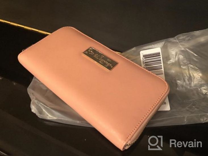 img 1 attached to Women'S PINK Calfskin Leather Wallet W/ Embossed Zip & RFID Theft Protection review by Patrick Jarvis