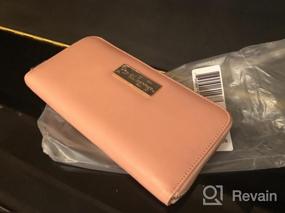 img 7 attached to Women'S PINK Calfskin Leather Wallet W/ Embossed Zip & RFID Theft Protection