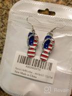 img 1 attached to Patriotic American Butterfly Earrings for Girls, 4th of July Independence Day Jewelry review by Josh Graham