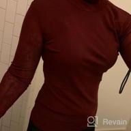 img 1 attached to Chic And Sheer: Anbenser Women'S Turtleneck Slim Fit Top With Mesh Sleeve For A Cozy Yet Stylish Look review by James Mangum
