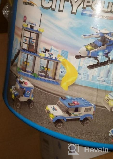img 1 attached to City Police Station Building Kit With Cop Cars, Police Helicopter, Prison Van, Fun Police Toy For Kids, Best Roleplay Police Department Construction STEM Toy Gift For Boys Aged 6-12 (808 Pieces) review by Bill Sorenson