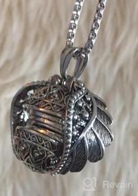 img 5 attached to 5 Pics Photo Necklace: Love Heart Locket Pendant with Wing Design – Expandable Ball Locket Necklace