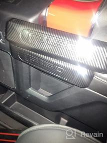 img 3 attached to Ford F-150 ABS Накладка на внутреннюю дверную ручку из углеродного волокна 2015-2020 (4 шт.) - Keptrim