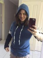 img 1 attached to Stay Fashionable And Comfy: Minclouse Women'S Color Block Hoodie With Drawstring And Long Sleeves review by Thomas Drew