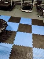 img 1 attached to Gym Flooring Tiles 12/24/48 Pack - Exercise Mats For Home Gym Equipment, Garage Workout Mat Foam Flooring review by Mason Gordon