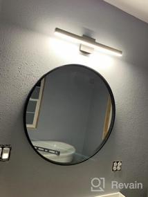 img 5 attached to Современные светодиодные светильники для ванной комнаты - черный настенный светильник для ванны над зеркалом - длина 23,62 дюйма, 22 Вт, теплый свет 3000K - Joossnwell
