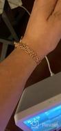 img 1 attached to 18K Gold Dainty Link Chain Bracelet Open Bangle Cuff Stackable Adjustable Jewelry review by Doug Taylor