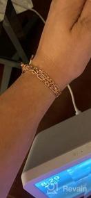 img 5 attached to 18K Gold Dainty Link Chain Bracelet Open Bangle Cuff Stackable Adjustable Jewelry