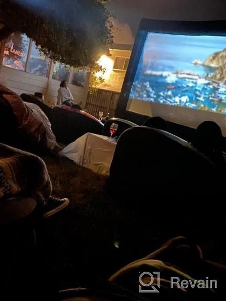 img 1 attached to 17-Ft Outdoor And Indoor Inflatable Movie Projector Screen With Blower - Front And Rear Projection Support - Blow Up Mega Movie Screen Ideal For Parties - Easy Setup - Sewinfla review by Ryan Fuhrer
